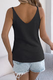 Button-Front Knit Tank Top