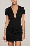 Elegant V-Neck Casual Dress