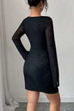 Elegant Long Sleeve Cutout Dress