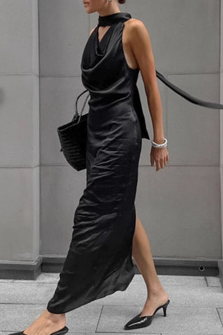 Elegant Draped Midi Dress