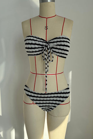 Striped Halter Bikini Set