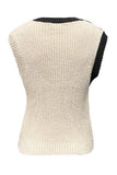 Two-Tone Sleeveless Sweater