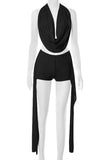 Draped Halter Short Set