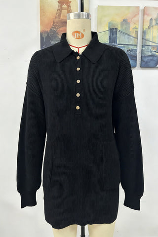 Button-Down Sweater Dress