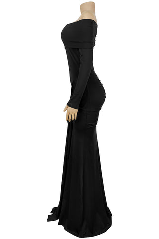 Off-Shoulder Elegant Maxi Dress