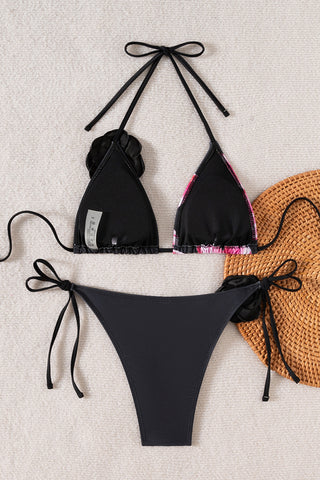 Floral Accent Bikini Set