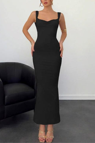 Open-Back Bow-Tie Casual Dress