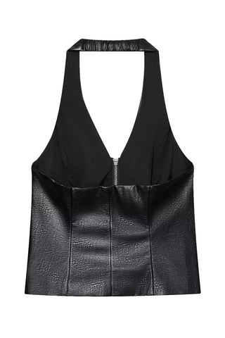Front-Zip Sleeveless Top