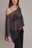 Off-Shoulder Polka Dot Blouse