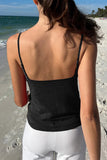 Scalloped V-Neck Tank Top
