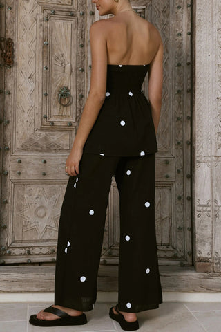 Strapless Polka Dot Pants Set