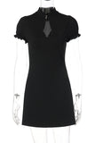 Elegant Keyhole Casual Dress