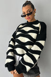 Striped Wave Pattern Sweater