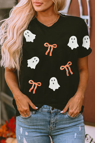 Ghost Patched Halloween Graphic Tee