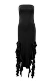 Strapless Ruched Vacation Dress