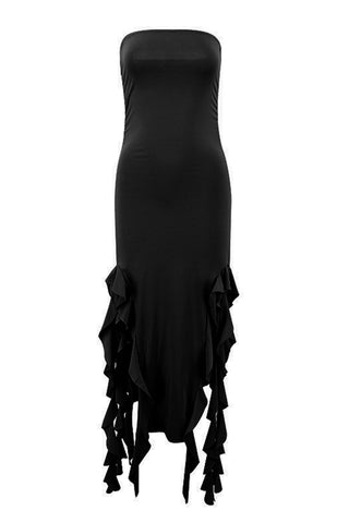 Strapless Ruched Vacation Dress
