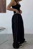 Elastic Waist Relaxed Casual Pants