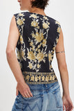 Floral Tie-Front Vest