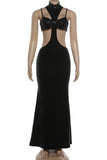 Cutout Halter Evening Dress