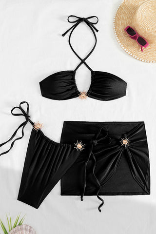 Stylish Bikini Set with Elegant Tie Accents