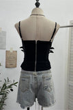 Lace Accent Corset Tank Top