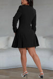 Elegant Button-Front Evening Dress