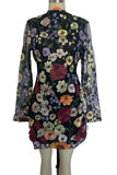 Floral Embellished Casual Dress