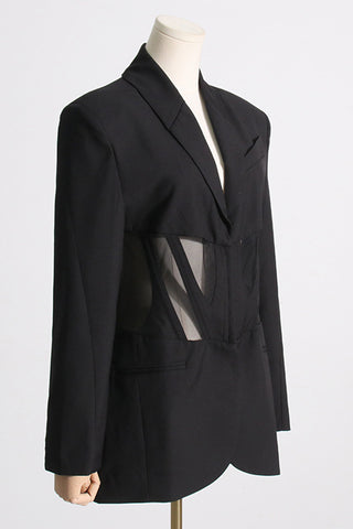 Structured Corset-Style Blazer