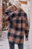 Plaid Button-Front Blouse
