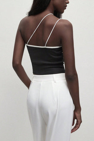 Stylish Asymmetrical Strap Tank Top