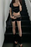 Leopard Trim Short Set