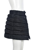 Buttoned Quilted Mini Skirt