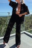 Eyelet Shirt and Pants Set
