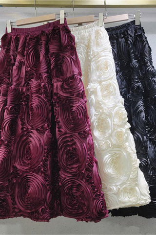 Rosette Textured Skirt