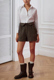 High-Waisted Casual Shorts