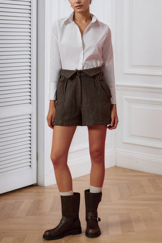 High-Waisted Casual Shorts