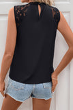 Sleeveless Lace Accent Tank Top