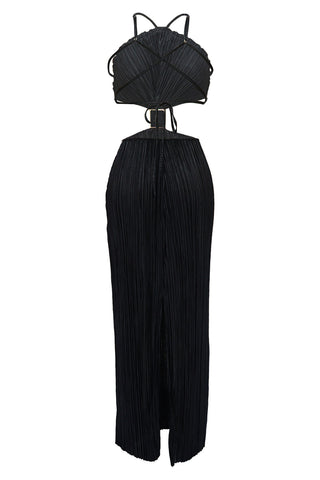 Halter Cutout Maxi Dress
