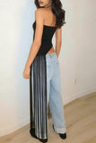 Strapless Fringe Detail Tank Top