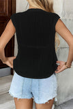 Button-Front Crochet Cover-Up