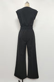 Tie-Front V-Neck Wide-Leg Pants Set