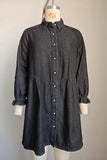 Cuffed Sleeve Denim Shirt Dress