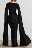Elegant Cape Evening Dress