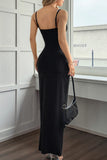 Scalloped Edge Bodycon Maxi Dress