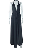 Halter Tie Evening Gown