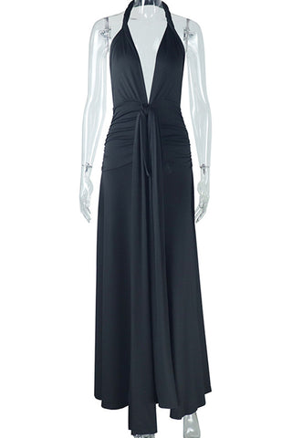 Halter Tie Evening Gown