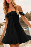 Flowy Smocked-Front Casual Dress