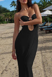 Elegant Strapless Maxi Dress