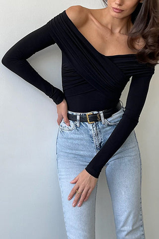 Off-Shoulder Wrap Bodysuit