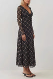 Plaid Long Sleeve Dress